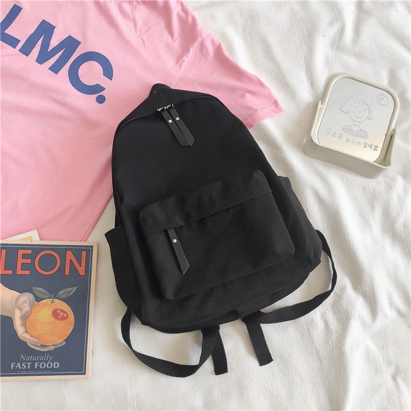 Minimalist Campus Backpack for Students with Waterproof Canvas, Large Capacity and Comfortable Padded Straps