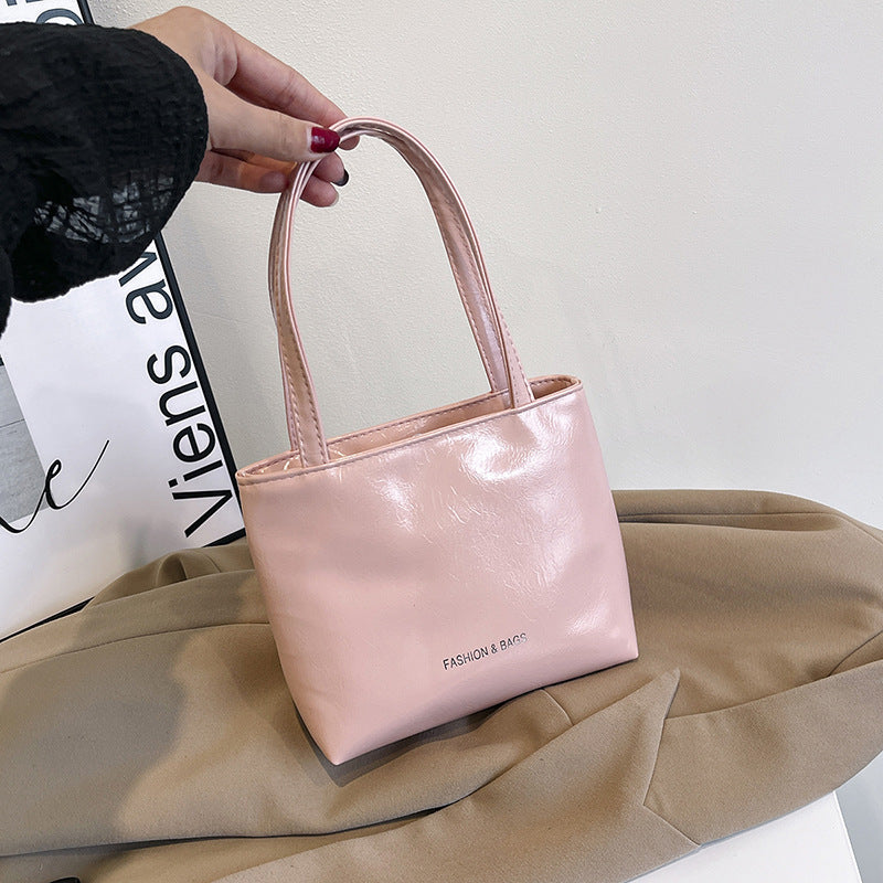 Minimalist Elegant Tote Bag for Women 2025 New Fashion Simple Solid Color Handbag with Magnetic Closure and Stitching Details
