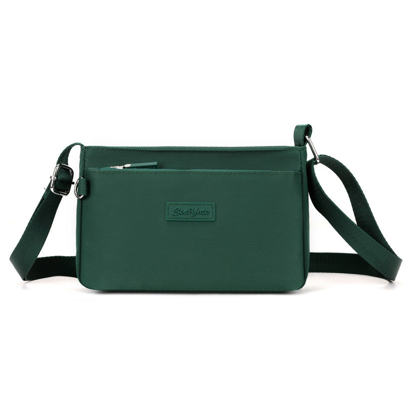 New Nylon Crossbody Bag for Women, Fashionable Horizontal Shoulder Bag with Zipper Closure and Multiple Inner Pockets