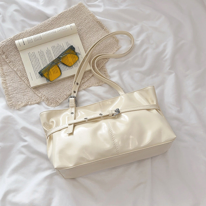 Simple PU tote large capacity shoulder bag everyday joker fashionable underarm bag