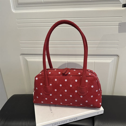 Simple Polka Dot Handbag New Commuter Shoulder Bag Everyday Joker Fashion Bag