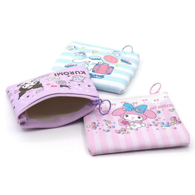 Cute My Melody Mini Wallet for Kids and Students with Drawstring Design and Cartoon Print
