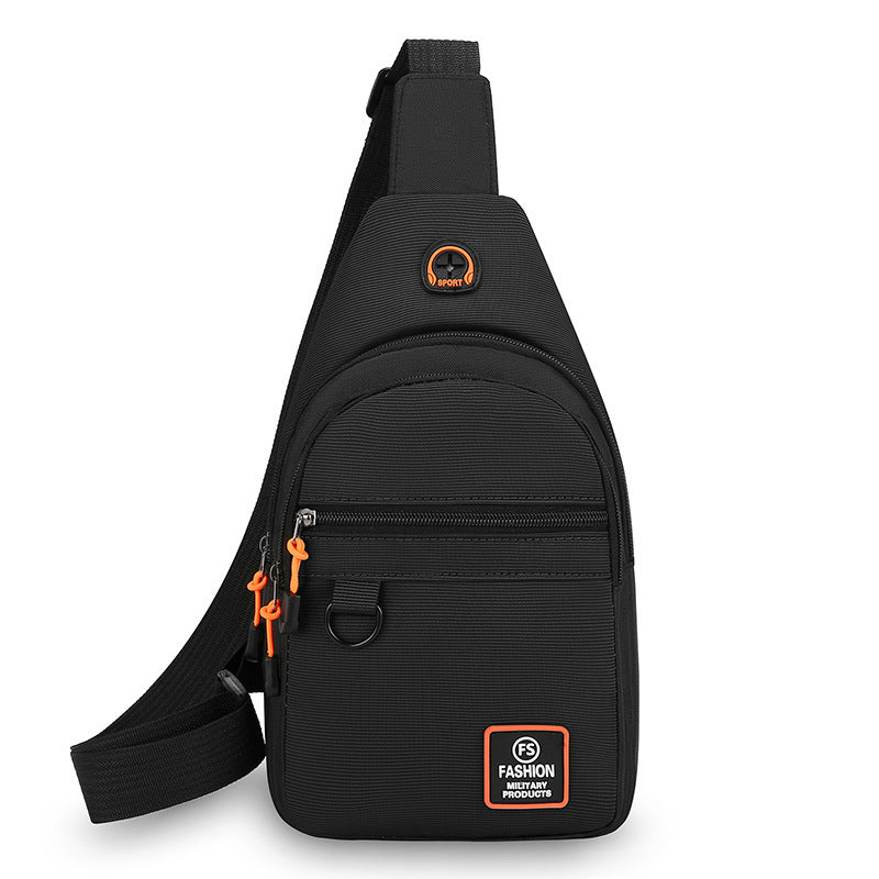 Men's Chest Bag Trendy One-Shoulder Crossbody Motorcycle Bag Large Capacity Wear-Resistant Riding Waist Bag New