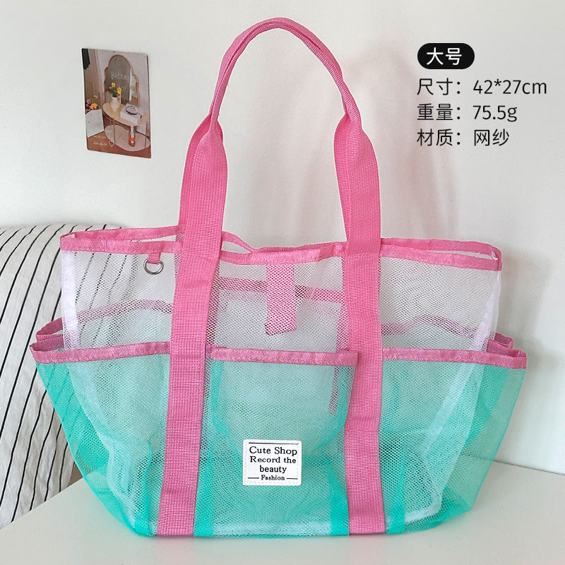 Hollow Swim Bag Large Capacity Beach Bag Girls Storage Beach Beach Bag Foldable Shopping Bag
