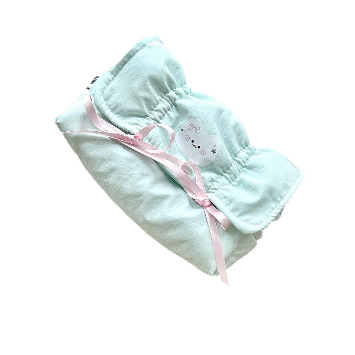 Cute Cat Design Zipper Pencil Case with Bowknot, Large Capacity, High-Style Student Stationery Bag for Girls