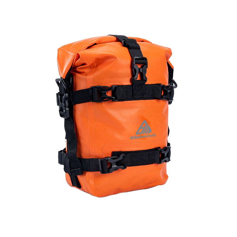 Waterproof Motorcycle Bumper Bag with Roll-Top Design, Large Capacity PVC Saddlebag for Riding
