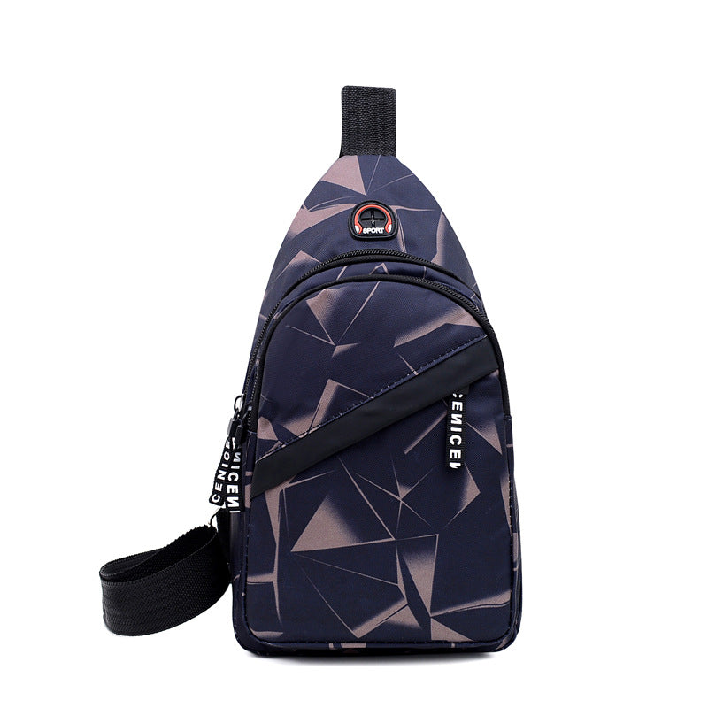 Chest Bag for Men and Women Lightweight Crossbody Bag with Earphone Hole Suitable for Outdoor Travel Daily Use