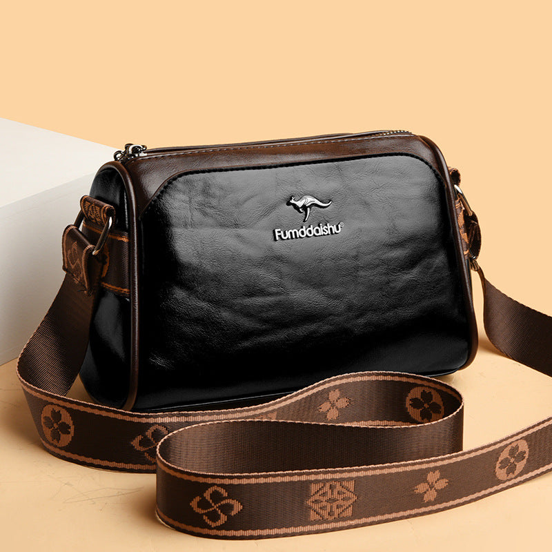 Trendy Women's Bag New Retro Double-Sided Pillow Bag Light Luxury Shoulder Messenger Bag