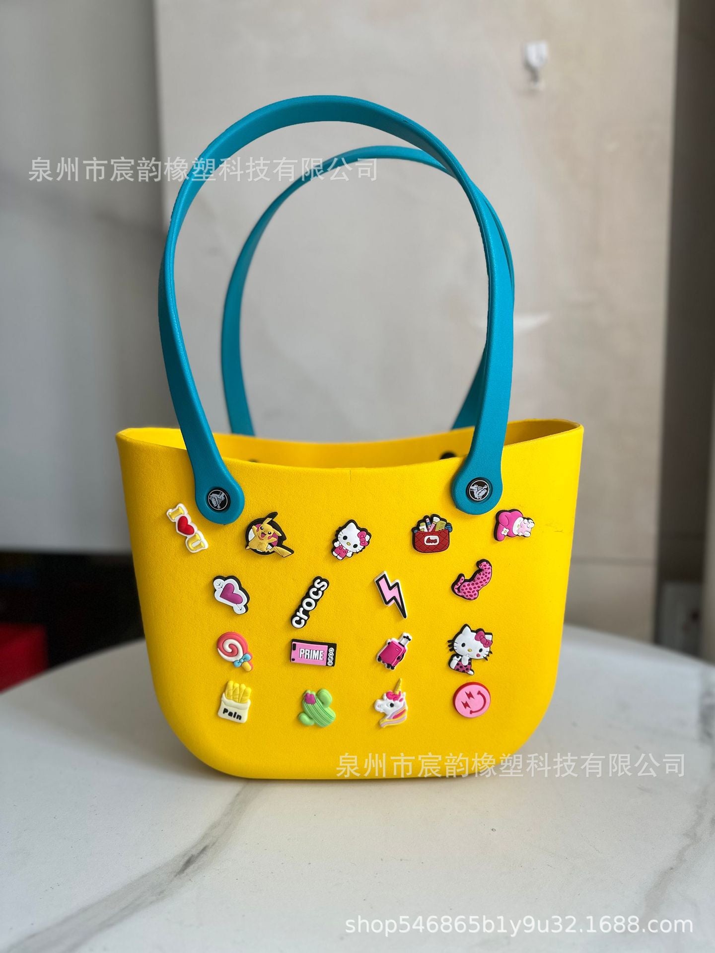 Hot Selling Beach Storage Bag Multi-Color Hole Basket Eva Bag Portable Basket Rubber