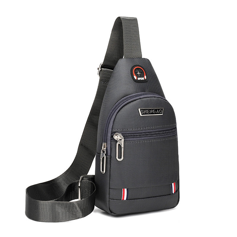 Stylish Men's Chest Bag with Large Capacity, Water-Resistant Oxford Fabric, Perfect for Business and Daily Use