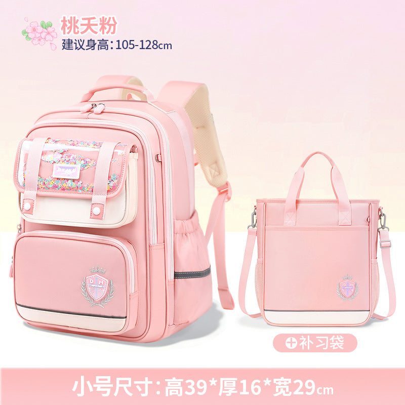 2026 New Kids Backpack for Grades 1-6, Lightweight & Ergonomic Design with Large Capacity, Breathable and Waterproof Oxford Fabric, British Style School Bag with Pencil Case and Study Bag Set