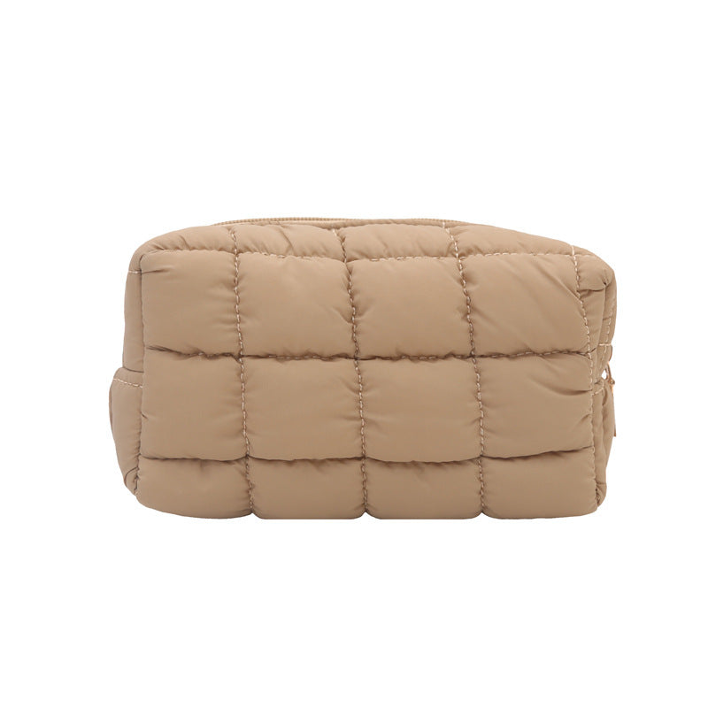 Fashion Simple Cosmetic Bag Women's New Korean Style Casual Western Style Versatile Pleated Clutch