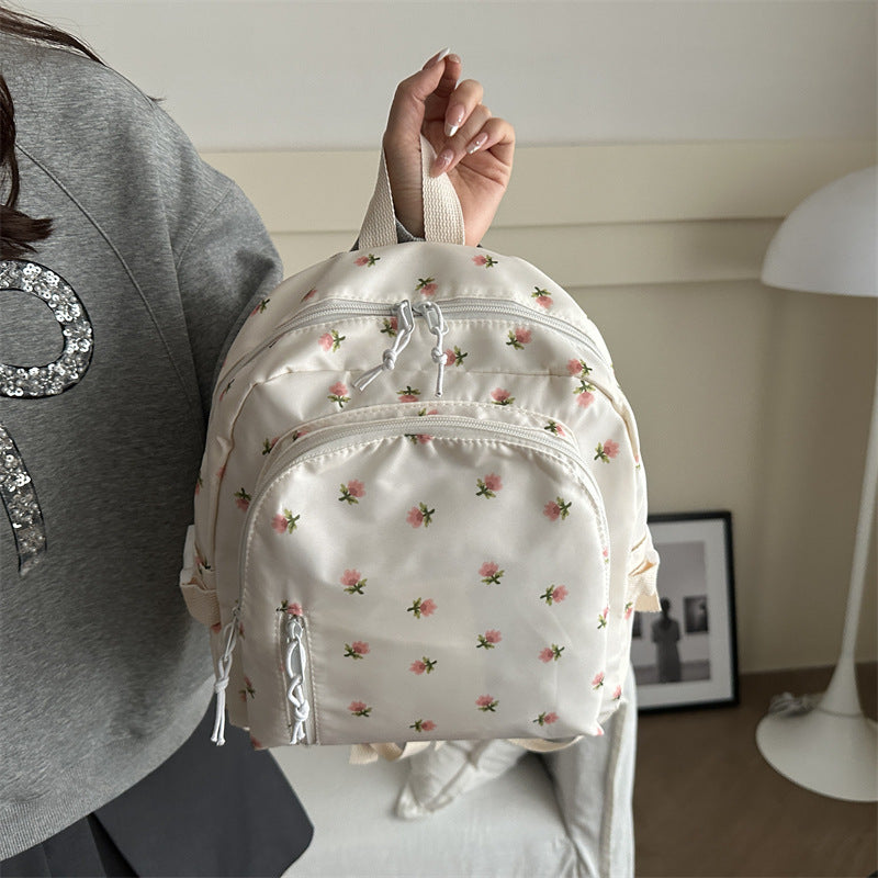 Women's Backpack New Flower Printing Backpack Leisure Stylish and Lightweight Students Daily Class Travel Backpack