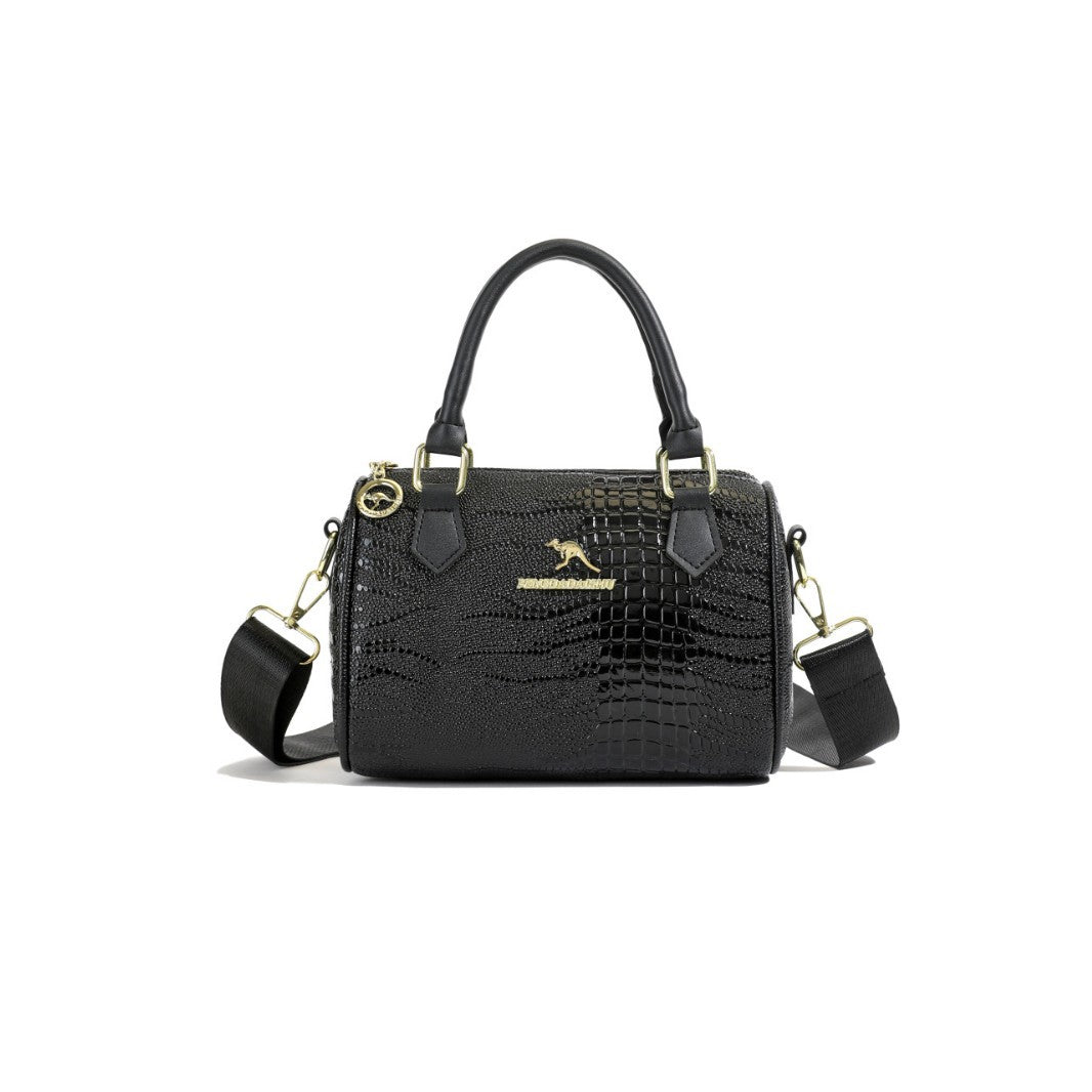 New Fashion Crocodile Pattern round Bag Women's Light Luxury Texture Urban Simple Style Portable Shoulder Crossbody Bag