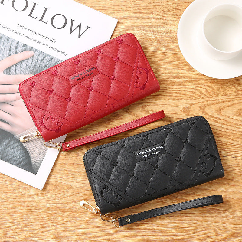 New Style Clutch Purse Women's Long Zipper Multi-Function All-matching Wallet Large Capacity Phone Wallet