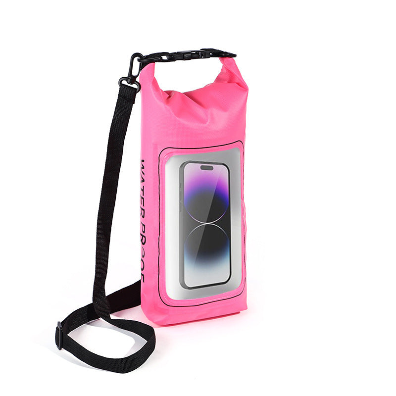 2L Waterproof PVC Bag with Phone Pocket for Outdoor Activities and Swimming - IPX6 Rated
