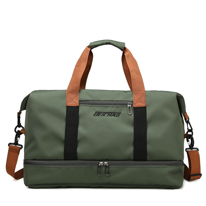 New Gym Bag Dry Wet Separation Large Capacity Independent Shoe Warehouse Business Trip Gym Bag Coverable Handle Travel Bag