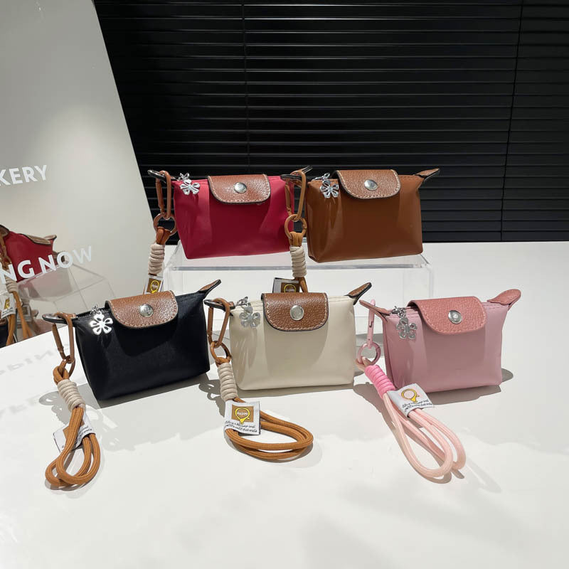Summer New Beautiful Exquisite Small Handbag for Women Western Style All-Matching Casual Contrast Color Lanyard Bag