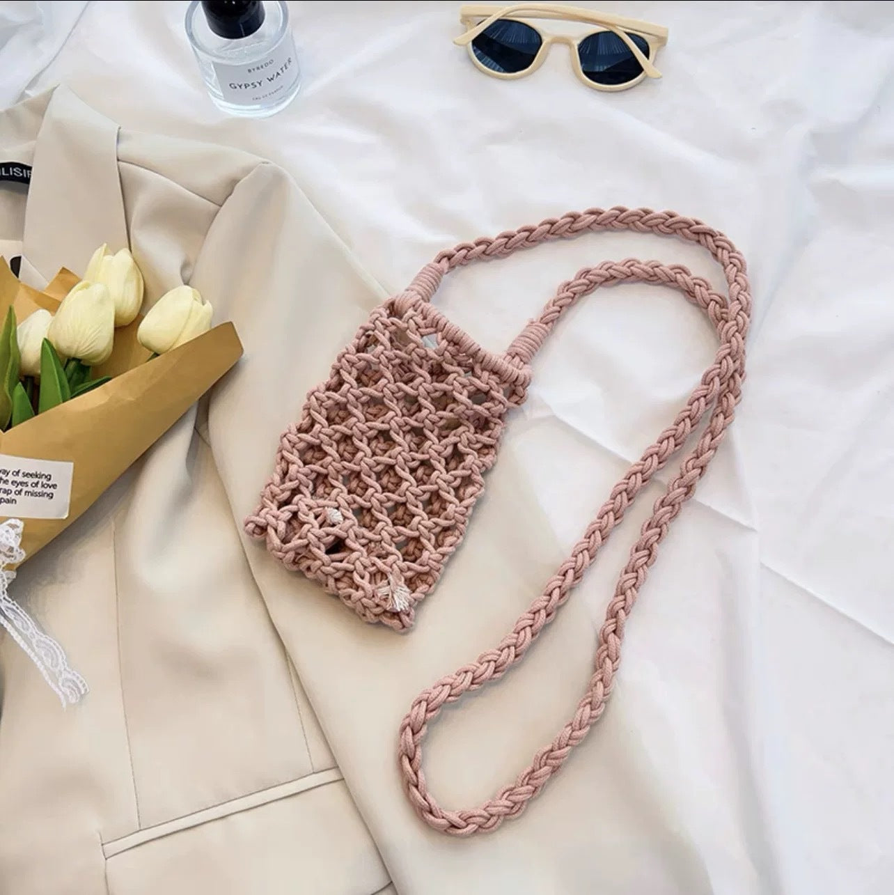 Hot Sale Fashion All-Match Popular Woven Shoulder Messenger Bag for Women Summer Cotton String Crossbody New Bag