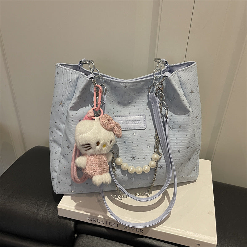 Korean Fashion Tote Bag Women's New Large Capacity Casual Shoulder Bag Temperament Wild Commuter Bag