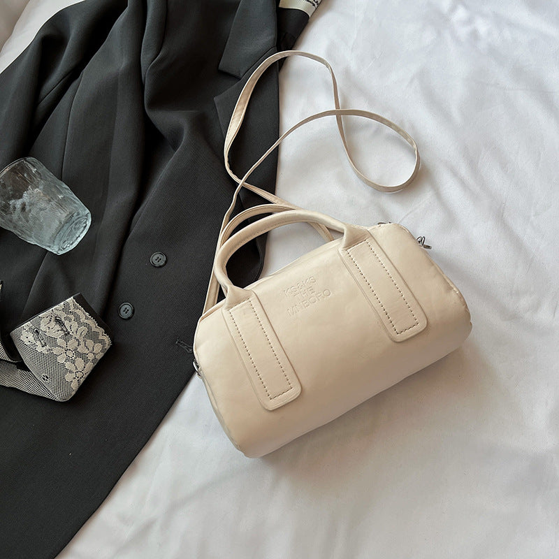 Chic Pearl Bow Boston Bag Women's Fashion Handbag with Lace Detailing for Everyday Style