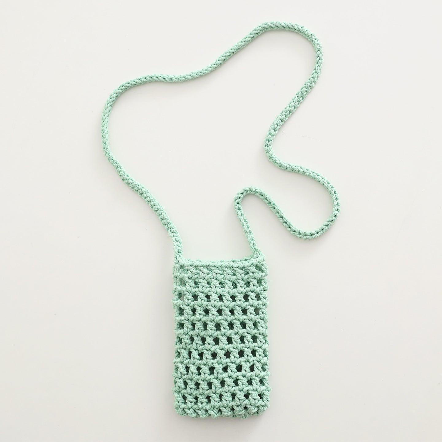 Handmade Crochet Crossbody Phone Bag with Hollow Design for Casual Everyday Use