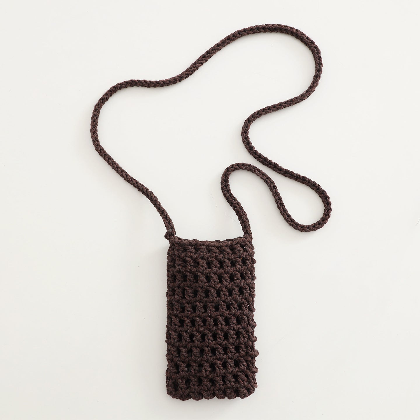 Handmade Crochet Crossbody Phone Bag with Hollow Design for Casual Everyday Use
