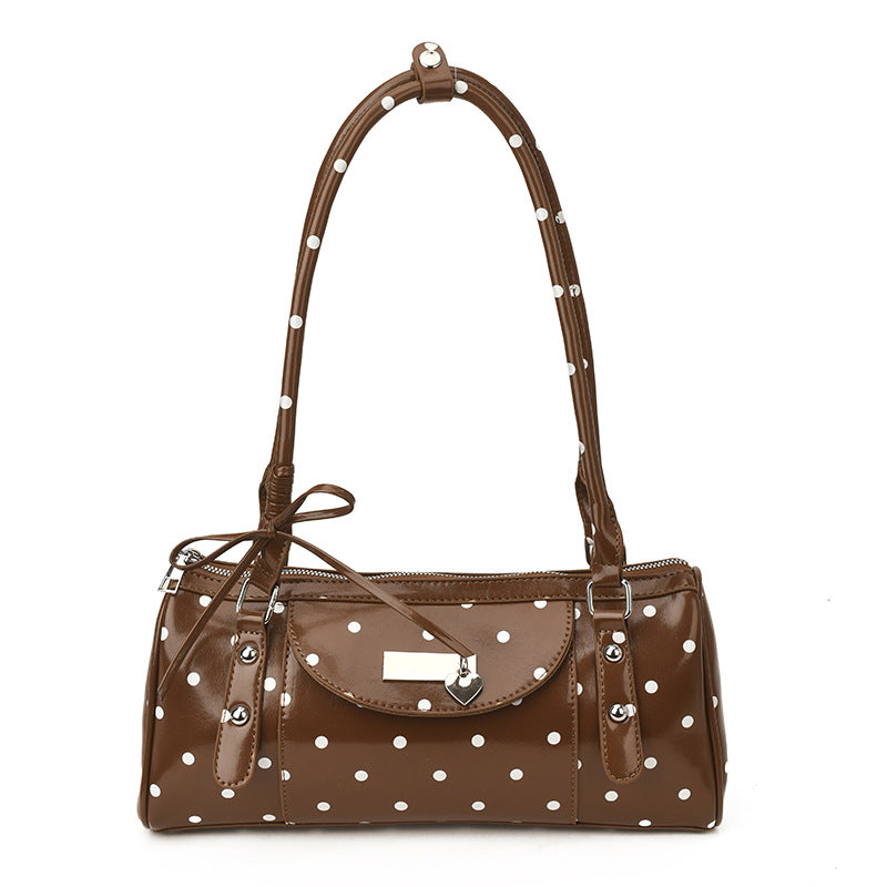 New polka dot fashionable underarm bag women's urban simple commute boston bag