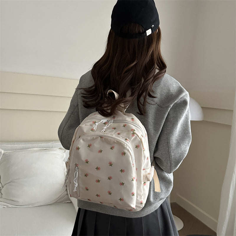 Women's Backpack New Flower Printing Backpack Leisure Stylish and Lightweight Students Daily Class Travel Backpack