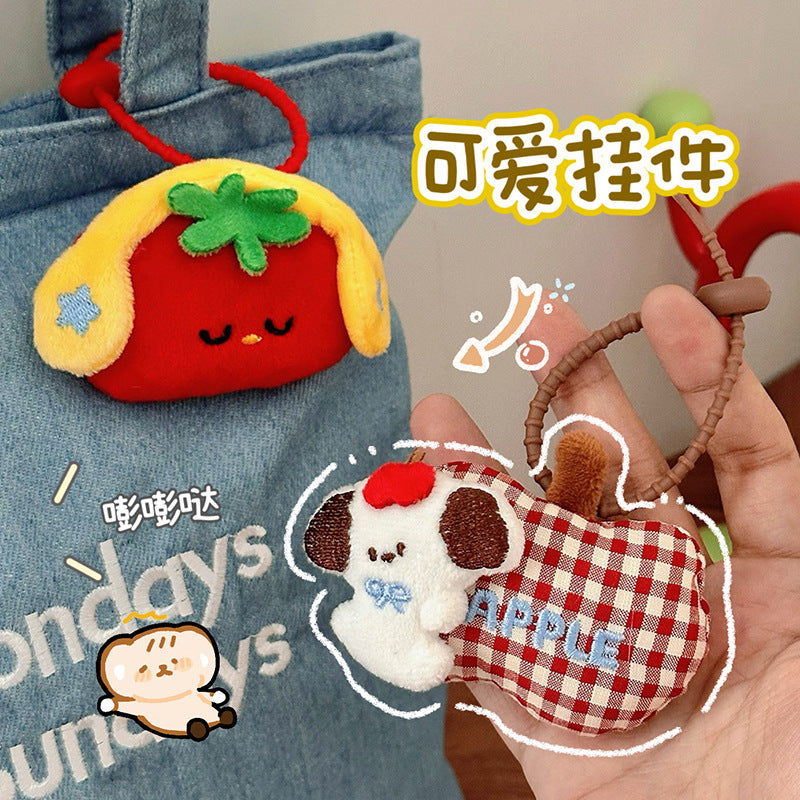 Cute Plush Doll Pendant Student Backpack Keychain Decoration Doll Pendant Couple Bags Accessories Small Gift