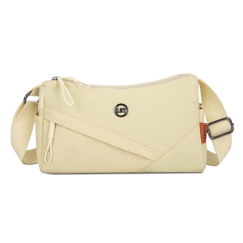 Stylish Oxford Fabric Crossbody Bag with Zipper Closure and Multiple Pockets for Daily Use