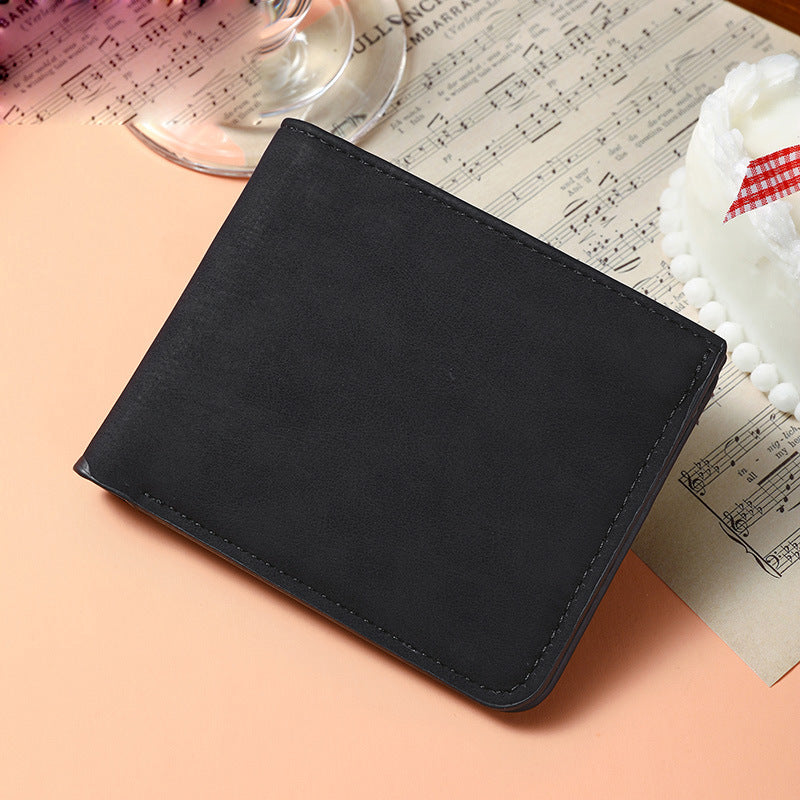 Card Holder Wallet Integrated Men's Ultra-Thin Short Wallet Soft Leather Wallet Multi-Card-Slot Wallet
