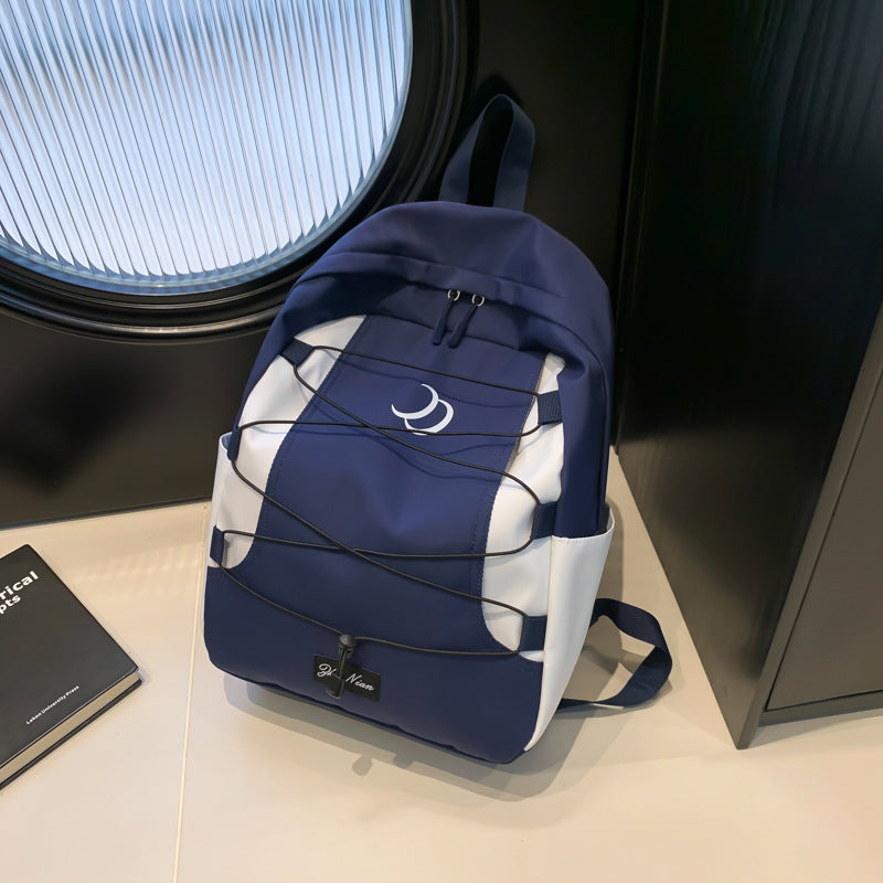 Schoolbag Female Japanese Contrast Color and Versatile Sports Outdoor Travel Backpack College Students' Backpack Men