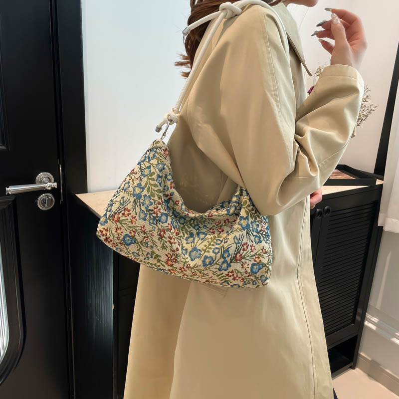 Underarm Bag Women's Large Capacity Western Style Commuter New Textured One-Shoulder Bag