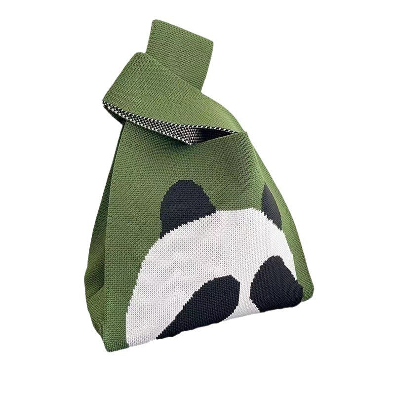 Vest Bag Women's Korean Knitted New Year Knitted Bag Hand Bag Knitted Oblique Bag