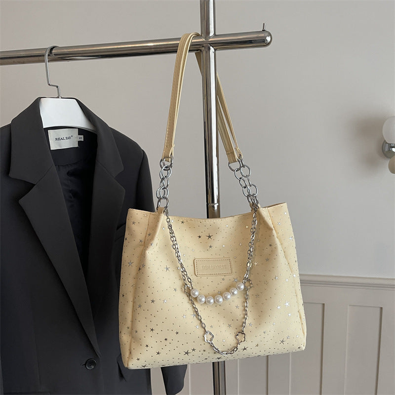 Korean Fashion Tote Bag Women's New Large Capacity Casual Shoulder Bag Temperament Wild Commuter Bag