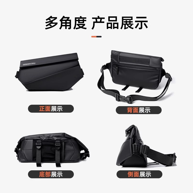 Men's Messenger Bag Commuter Bag Chest Bag Men's Messenger Bag Cycling Bag Motorcycle Backpack Sports Boys Shoulder Bag Fashion