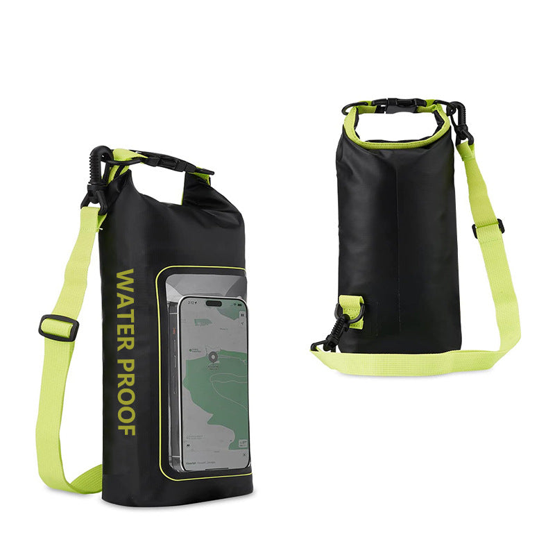 2L Waterproof Crossbody Bag with Touchscreen Phone Pocket for Outdoor Swimming and Hiking