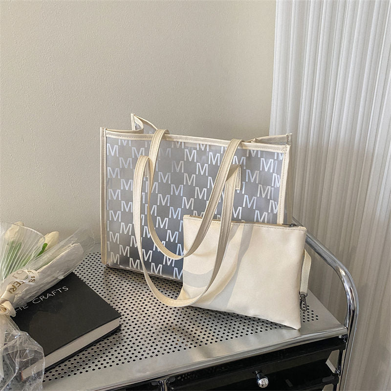 Large Capacity Transparent Bag for Women Summer New Trendy All-Matching Western Style Fashion Shoulder Bag