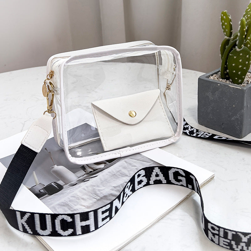 Women's Bag New Korean Style Transparent Jelly Pack Trendy Messenger Bag