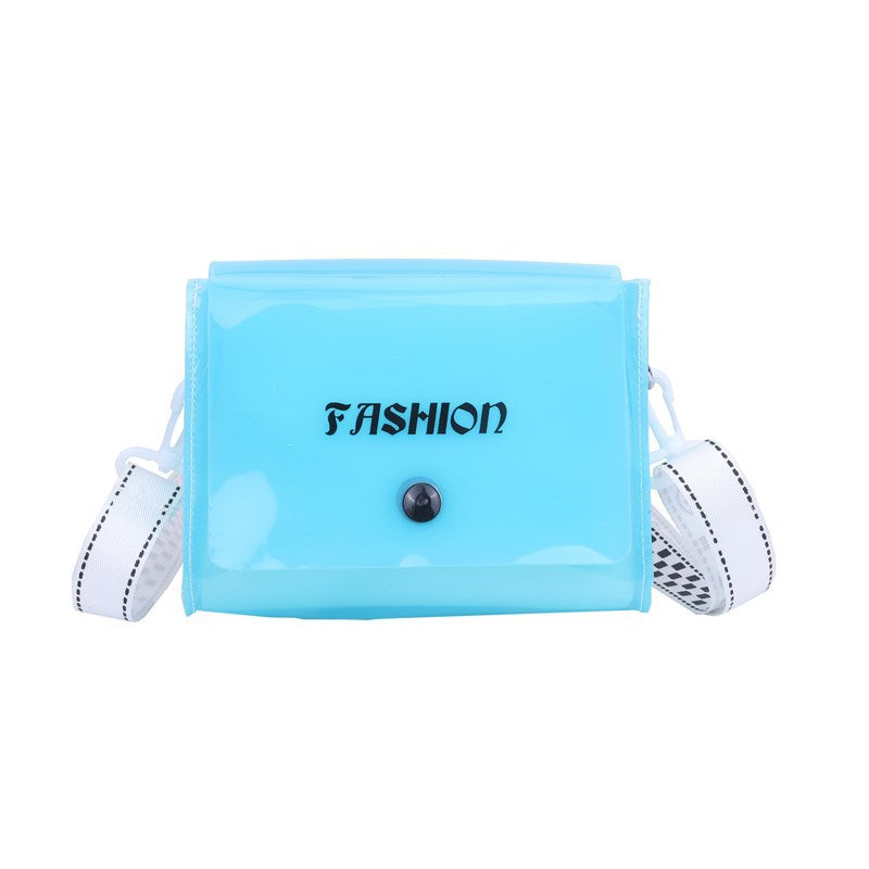 Candy Color Fashion Crossbody Bag for Women, Transparent PVC Jelly Style Small Square Bag with Single Shoulder Strap, Trendy Streetwear Design