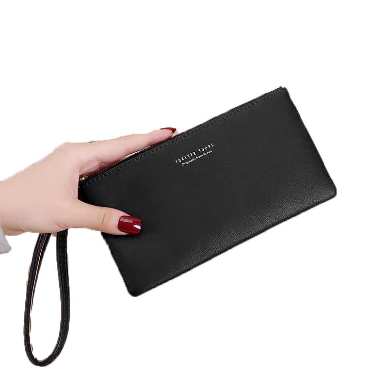 Korean Style Zipper Handbag Coin Purse Wallet New Women's Long Wallet Large Capacity Fashion All-Matching