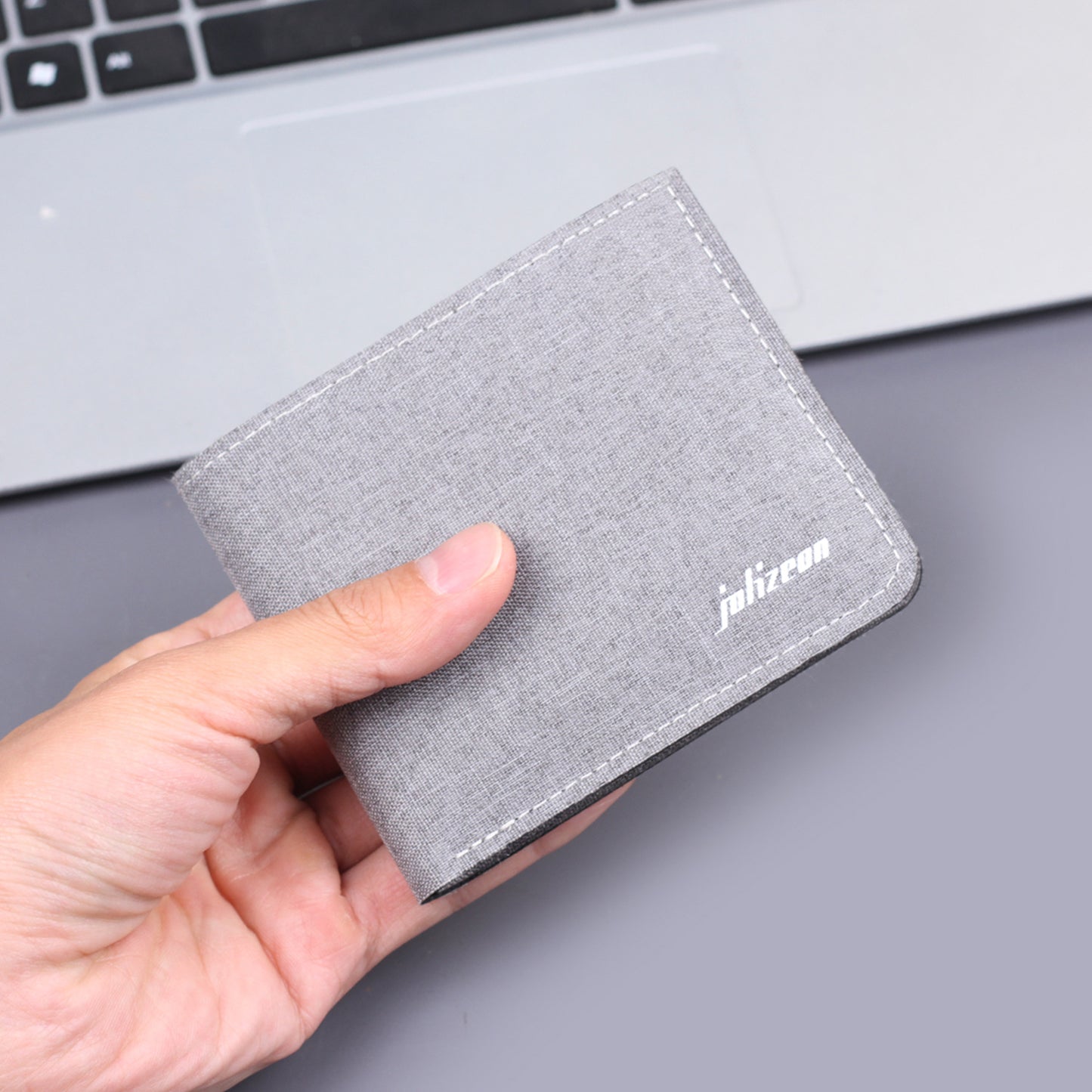 Ultra-Thin Canvas Wallet for Men with Breathable Design and Elegant Stitching Details