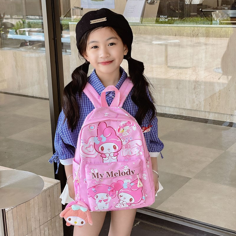 Fashion Children's Bags Cartoon Kindergarten Backpack Hello Kitty Cute Girl Portable All-Match Schoolbag