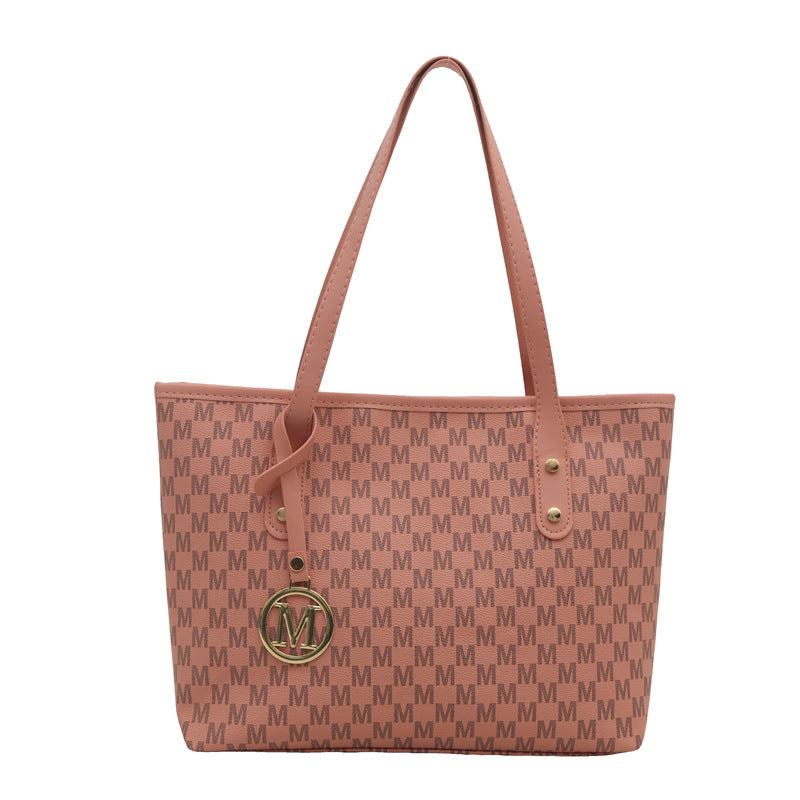 New Fashion Tote Bag Women's Large Capacity Shoulder Bag Fashion Letters Printed Commuter Handbag