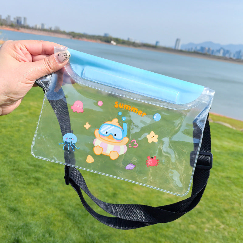 Three-Layer Sealed Transparent Mobile Phone Waterproof Bag Suitable for Swimming Mountaineering Beach Outdoor Sports