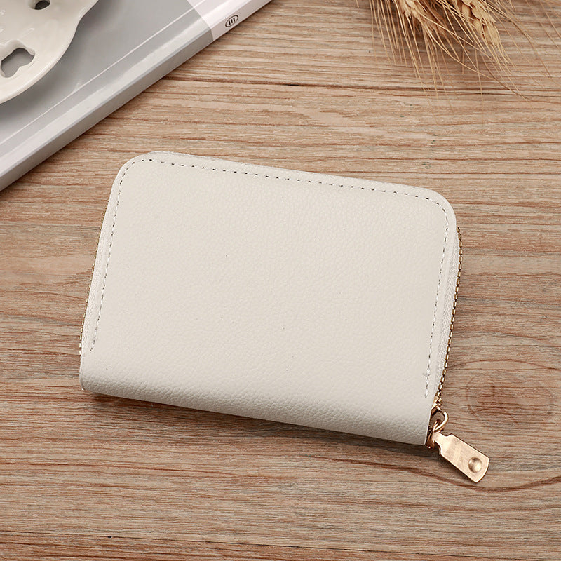 Fashionable Minimalist Women's Compact Zipper Wallet with Multi-Card Slots and Large Capacity for Daily Use