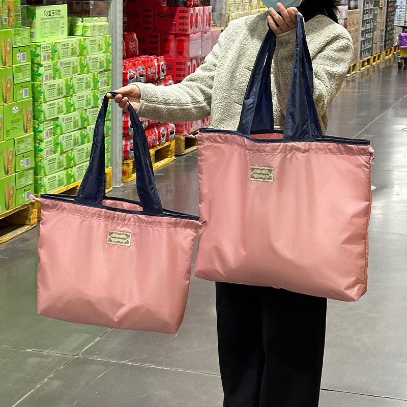 Foldable Shopping Bag Portable Supermarket Eco-friendly Bag Fashion Portable Grocery Bag Eco-friendly Shopping Handbag
