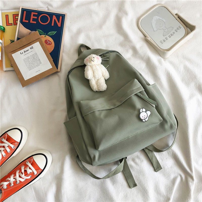Minimalist Campus Backpack for Students with Waterproof Canvas, Large Capacity and Comfortable Padded Straps