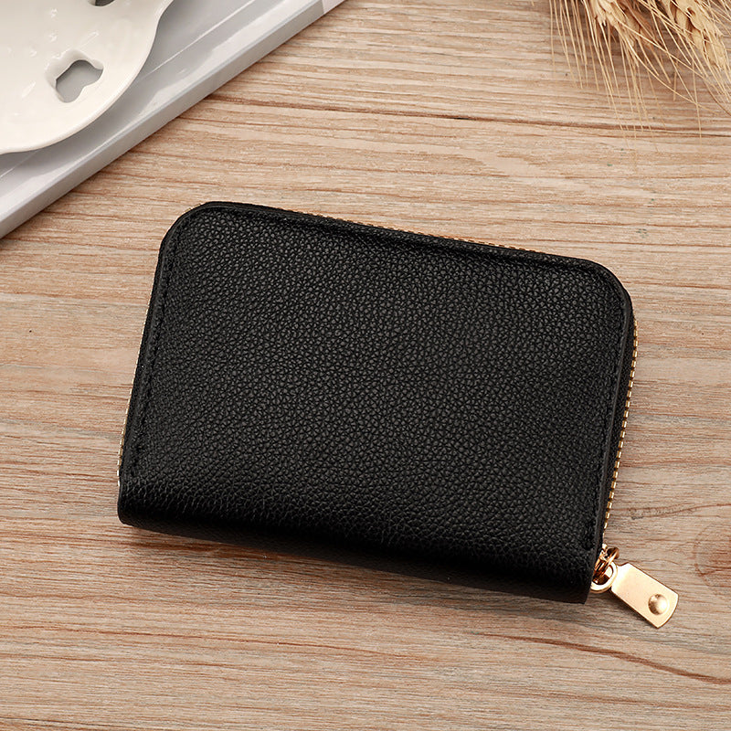 Fashionable Minimalist Women's Compact Zipper Wallet with Multi-Card Slots and Large Capacity for Daily Use